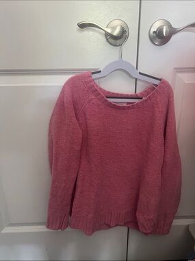 Pink Republic Cozy Crewneck Sweater in Rose Pink